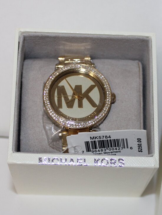 Michael kors MK5784 Parker Gold Tone Dial Bezel Case Woman wrist watch